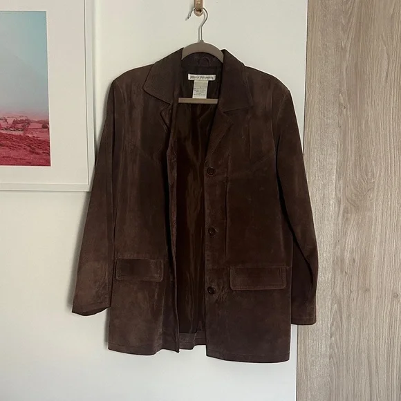 Classic Men's Brown Suede Jacket - Unbranded - Picture 2 of 3